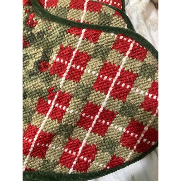 4 New With Tags, Wool and Velvet Needlepoint Christmas Stockings Old World Santa - Picture 5 of 16